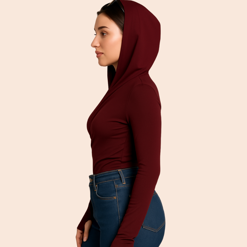 Hooded Long-Sleeve Top