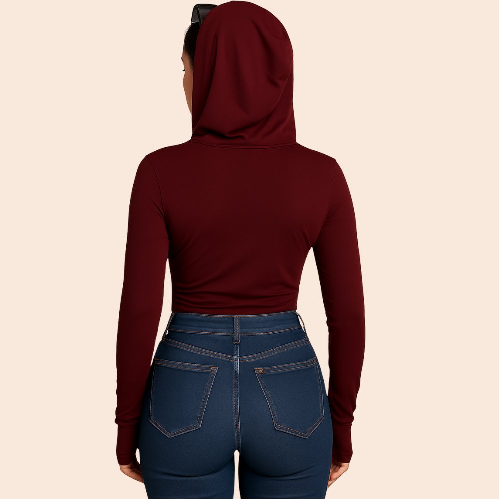Hooded Long-Sleeve Top