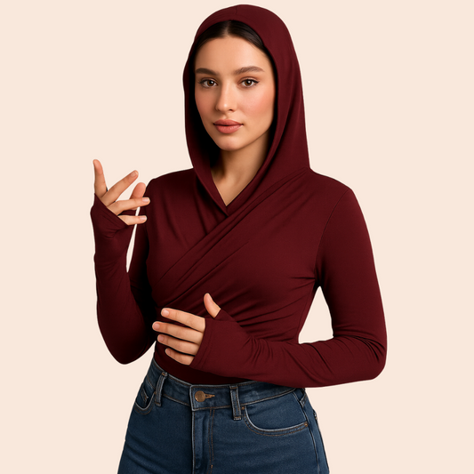Hooded Long-Sleeve Top