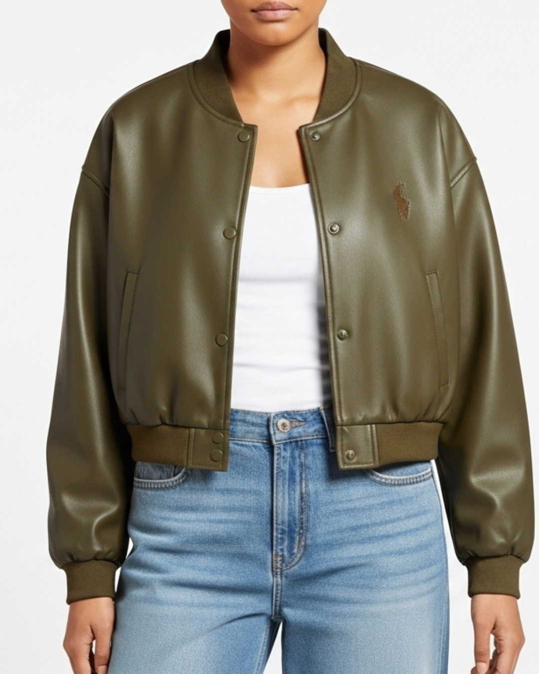 Premium Cropped Leather Jacket - Multiple Colors Available