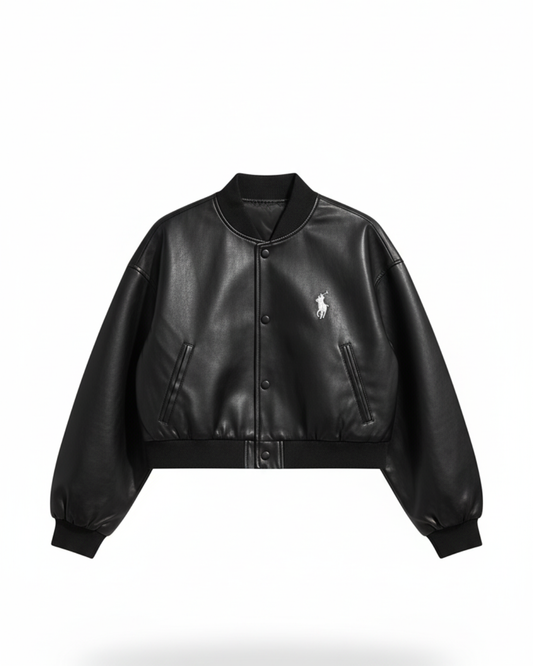 Premium Cropped Leather Jacket - Multiple Colors Available